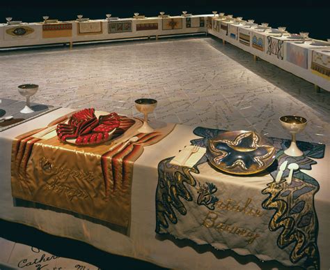 judy chicago dinner party images